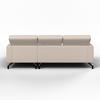 HÖRNSOFFA FIBU - beige/silver, Modern, metall/trä (211/146cm) - Bessagi Home
