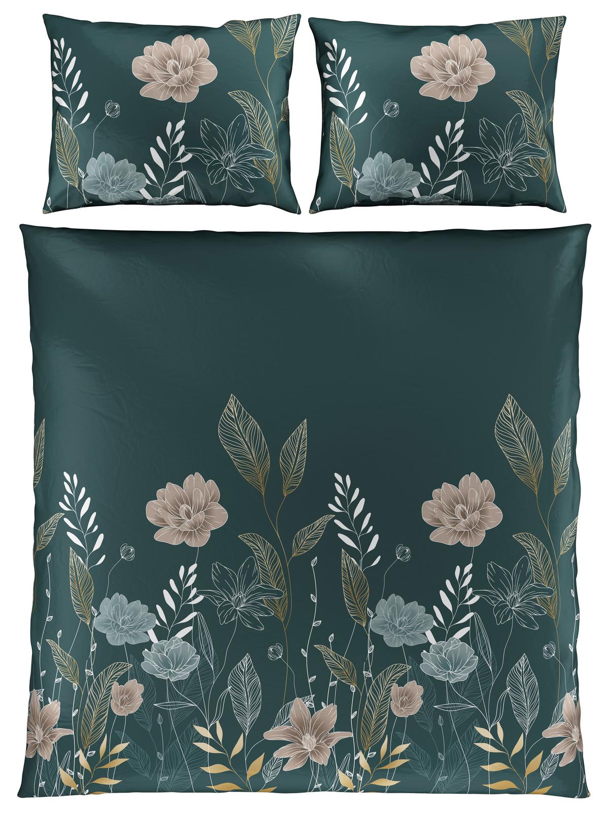 Ágyneműhuzat-garnitúra Nala 200/220cm - zöld, Romantik / Landhaus, textil (200/220cm) - Modern Living