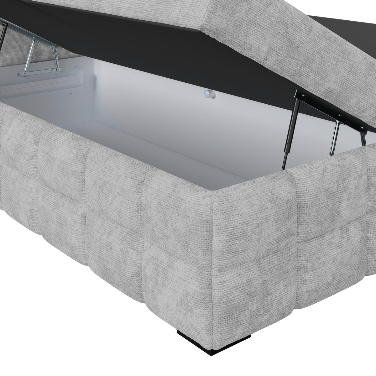 PAT BOX VEGA - gri deschis/verde, Trend, lemn/textil (160/200cm) - Modern Living