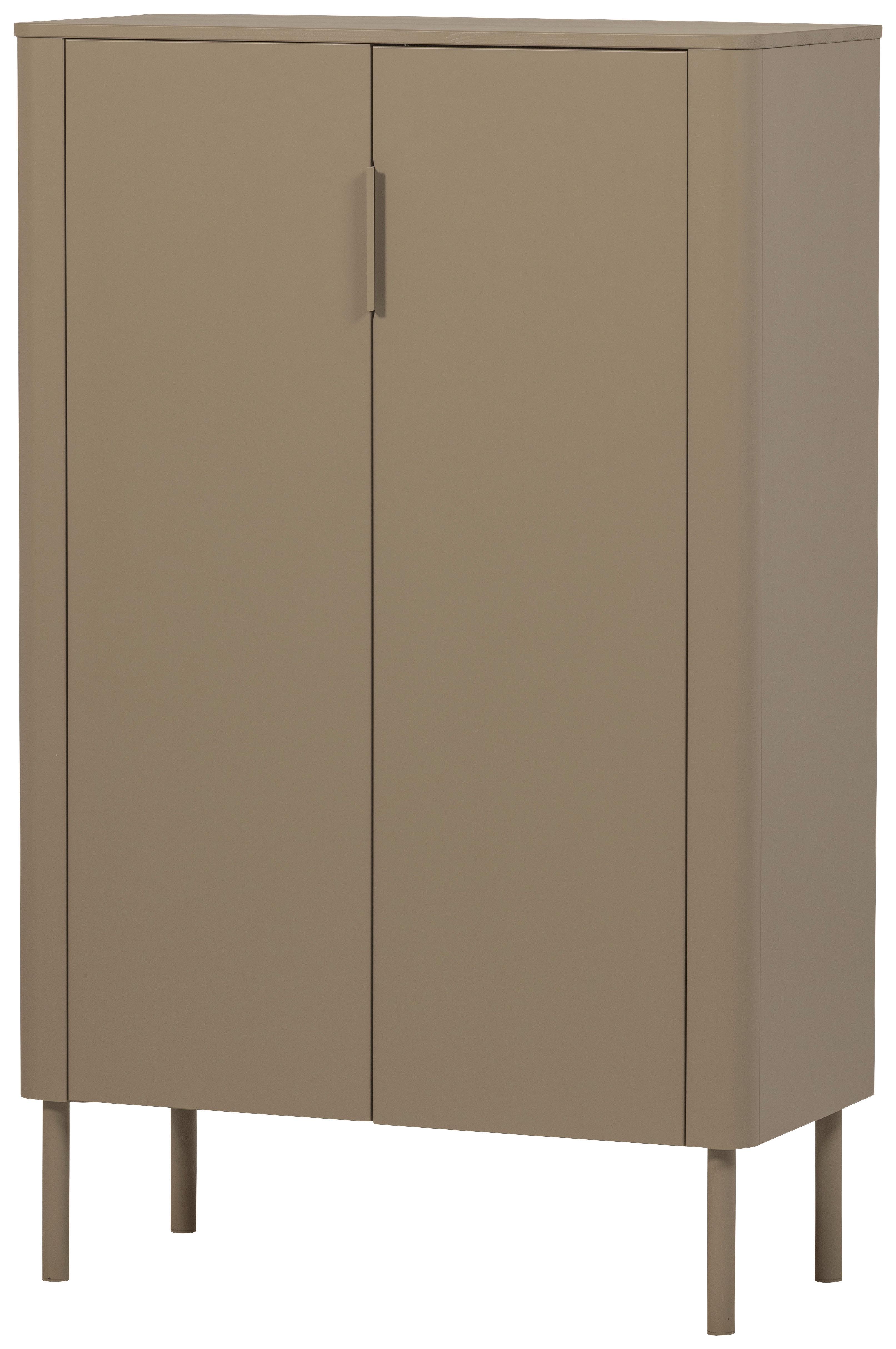 Schuhschrank Gunnar Schlammfarben B: 85 cm - Schlammfarben/Schwarz, Design, Holz/Metall (85/135/39cm) - Livetastic