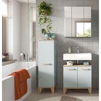 Badezimmer Star 3-tlg. ca. 94 cm Eiche/Grüngrau - Graugrün/Eiche San Remo, MODERN, Holzwerkstoff/Kunststoff (94cm) - MID.YOU