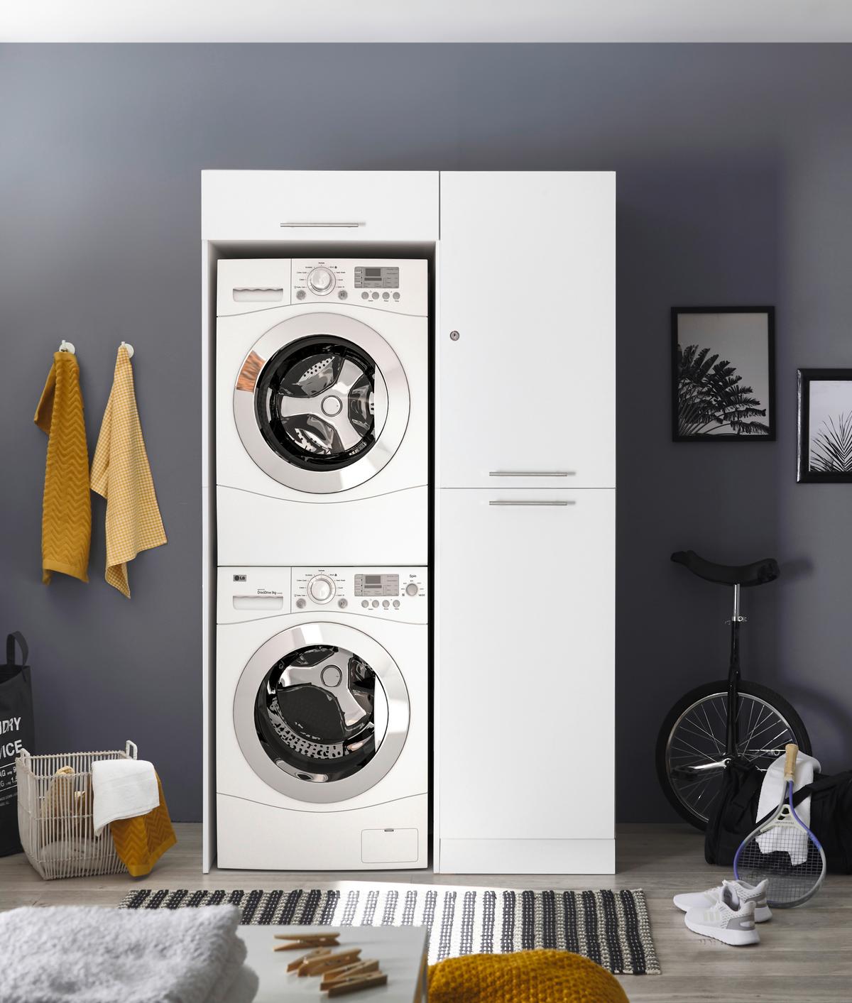 Hauswirtschaftsraum Clara Weiß B: ca. 117 cm - Weiß, KONVENTIONELL, Holzwerkstoff (117/200/67,6cm) - Respekta