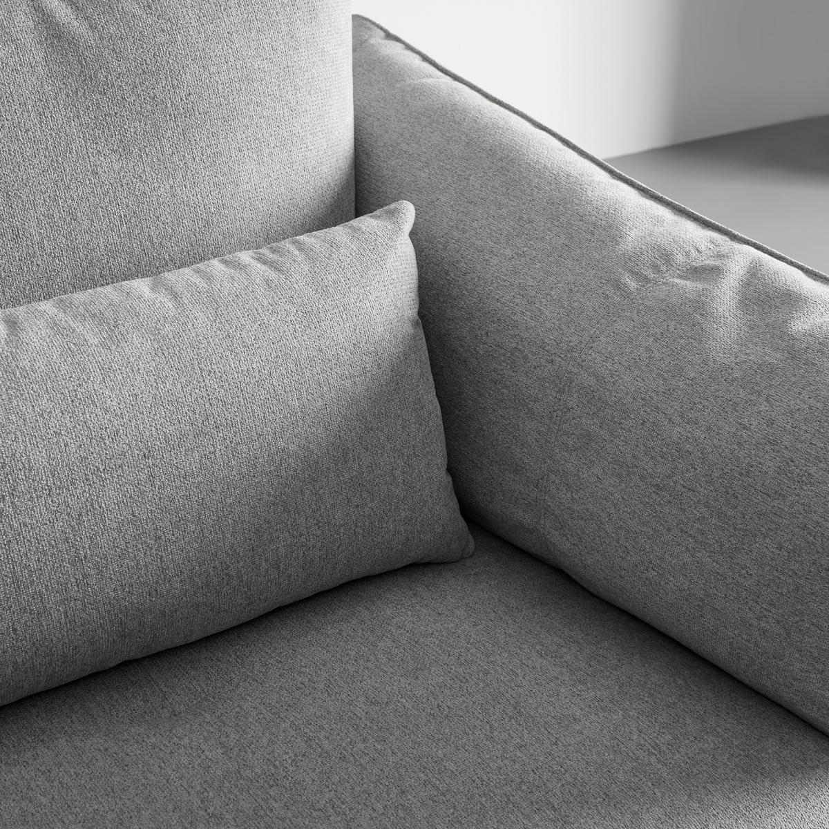 Sofa Elicia Grau Webstoff - Dunkelgrau/Hellgrau, MODERN, Holz/Textil (205/88/92cm) - Bessagi Home