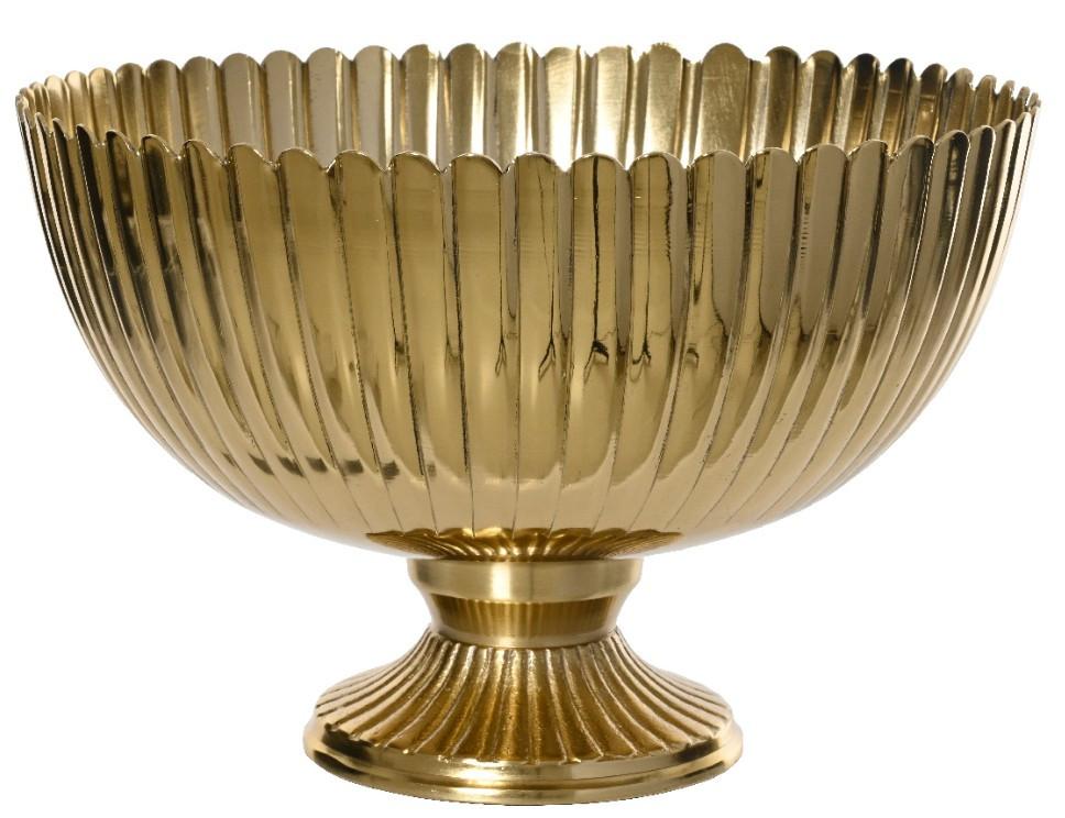 PATERA DEKORACYJNA 386946 - PALAZZO - kolor złoty, Basics, metal (30.00/30.00/20.00cm)