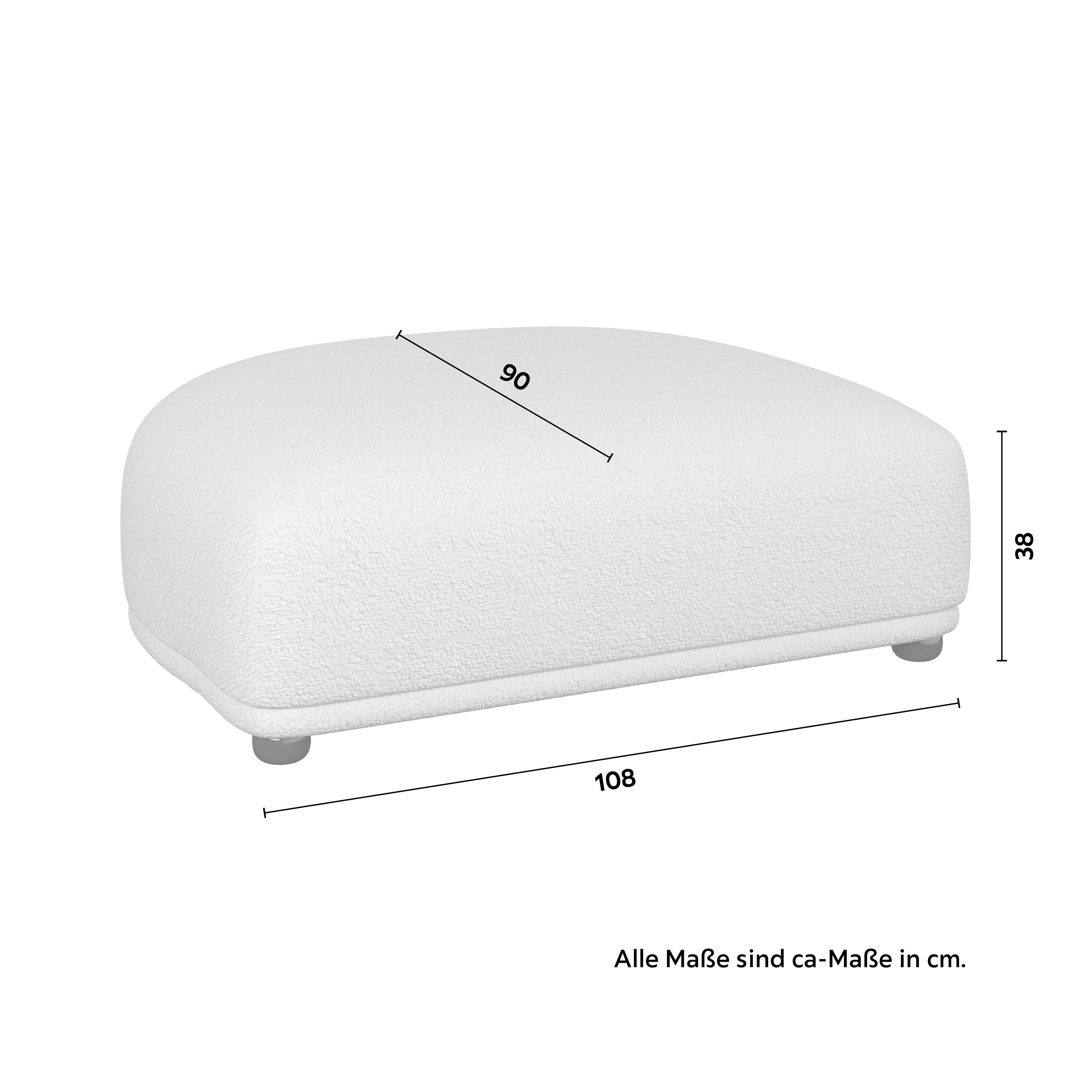 HÖRNSOFFA KIRA - vit/svart, Modern, trä/textil (408/108cm) - Bessagi Home
