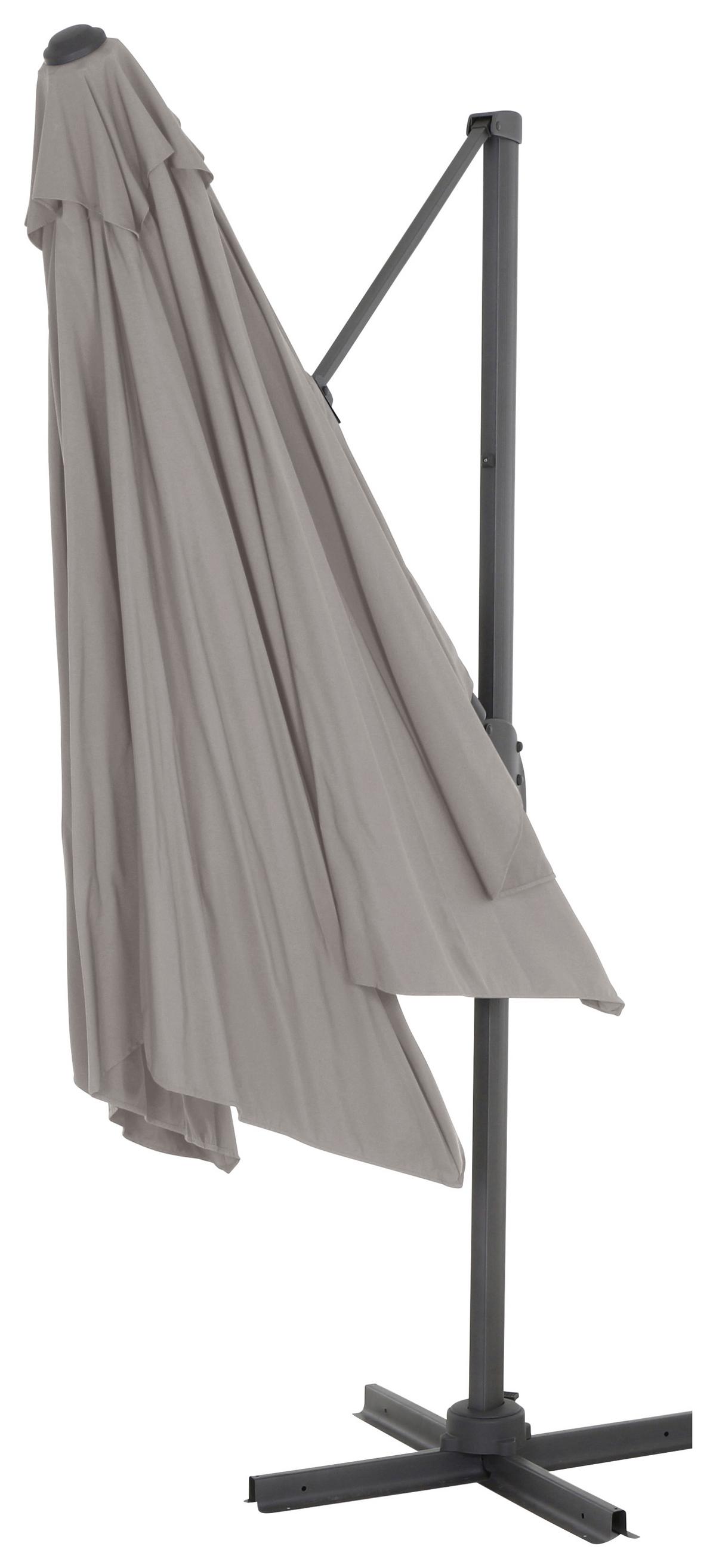 Ampelschirm California N+ B: 300 H: 263 cm Anthrazit/Taupe - Taupe/Anthrazit, KONVENTIONELL, Textil/Metall (300/300cm) - Siena Garden