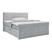 Boxspring Krevet Damon - siva/crna, Konvencionalno, tekstil/plastika (180/200cm) - Modern Living