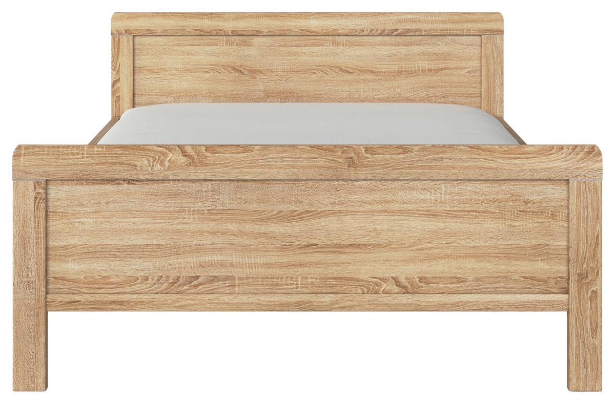 Postelja Evelyn, Barva Hrasta, 160x200 - hrast sonoma, Design, leseni material (160/200cm) - Novel