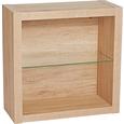 Wandregal San Remo in Eiche - Eichefarben, MODERN, Glas/Holzwerkstoff (60/60/26cm) - MÖMAX modern living