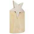 Dekostern Curt H ca. 38 cm - Silberfarben/Naturfarben, MODERN, Holz (38cm)