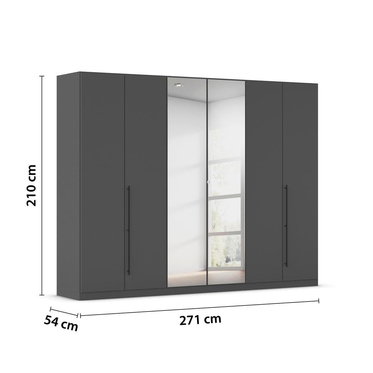 Șifonier Safari - gri, Konventionell, material pe bază de lemn (271/210/54cm)