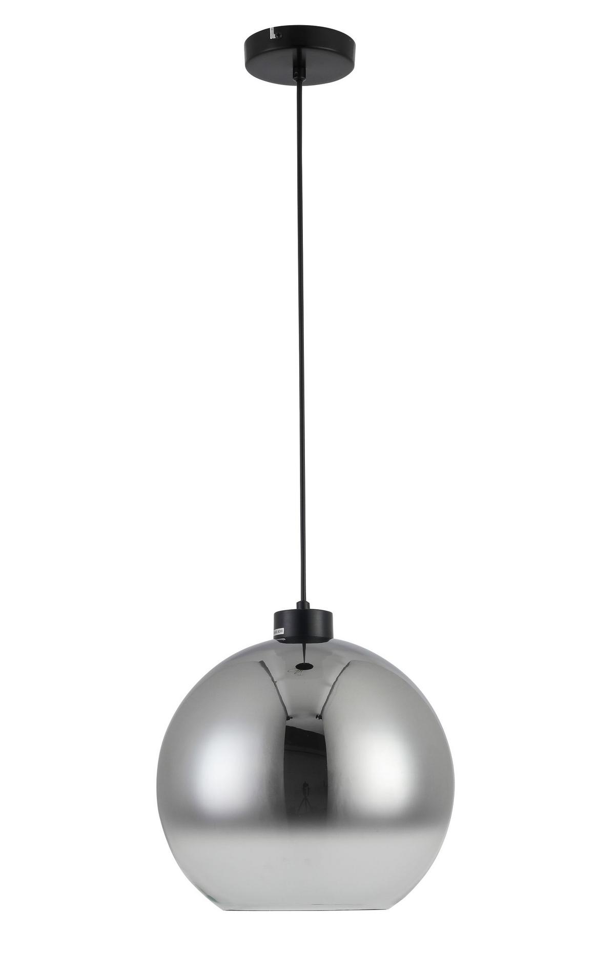 LAMPA WISZĄCA SMOKEY *DK* - antracytowy/kolor chromowy, Lifestyle, metal/szkło (30/120cm) - Dieter Knoll