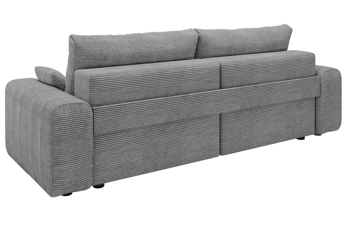 Sofa Plain Hellgrau - Hellgrau/Schwarz, MODERN, Kunststoff/Textil (256/88/120cm) - Mömax