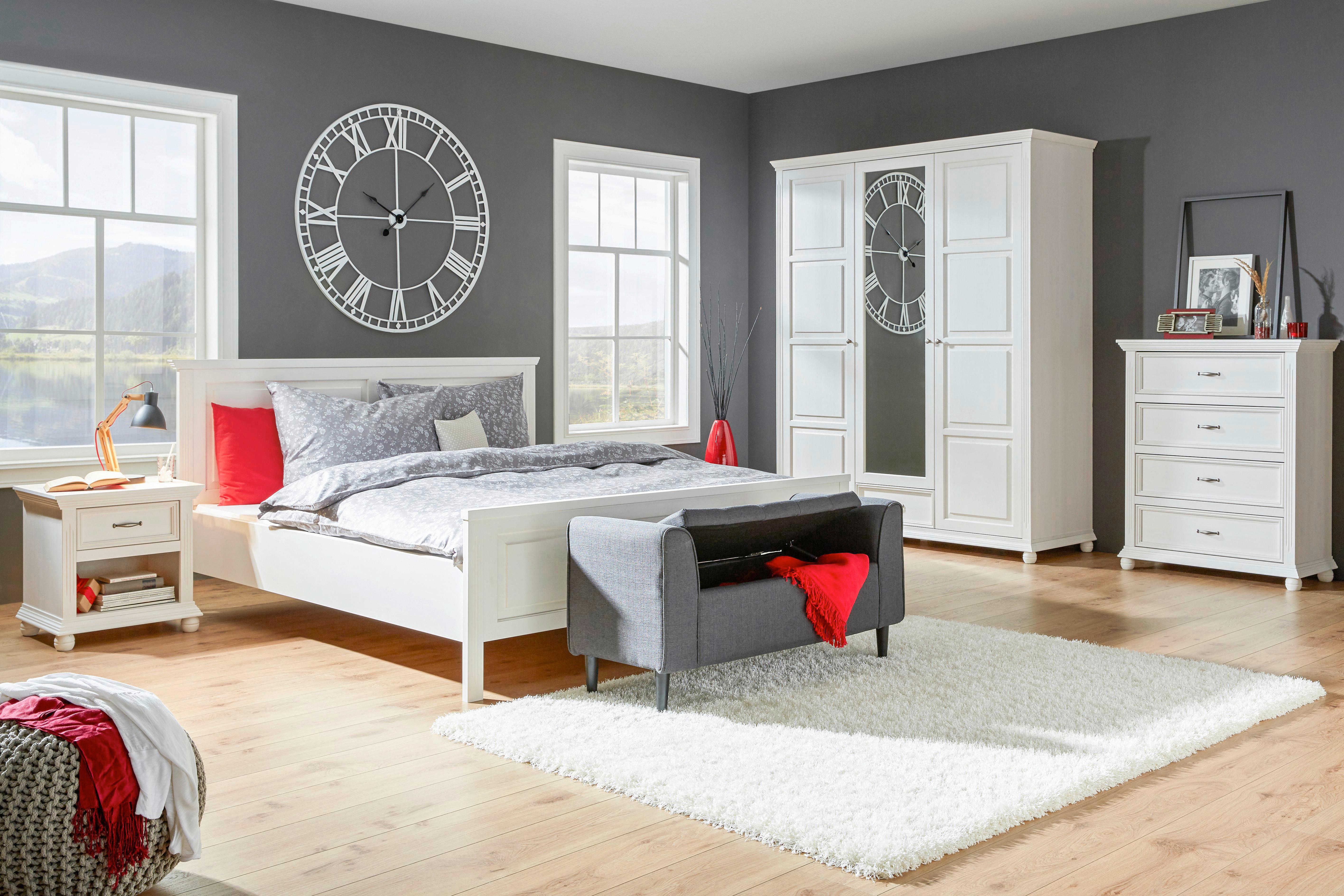 SITTBÄNK FELICITY - svart/antracit, Romantik / Lanthus, trämaterial/textil (115/58/44cm) - Mömax