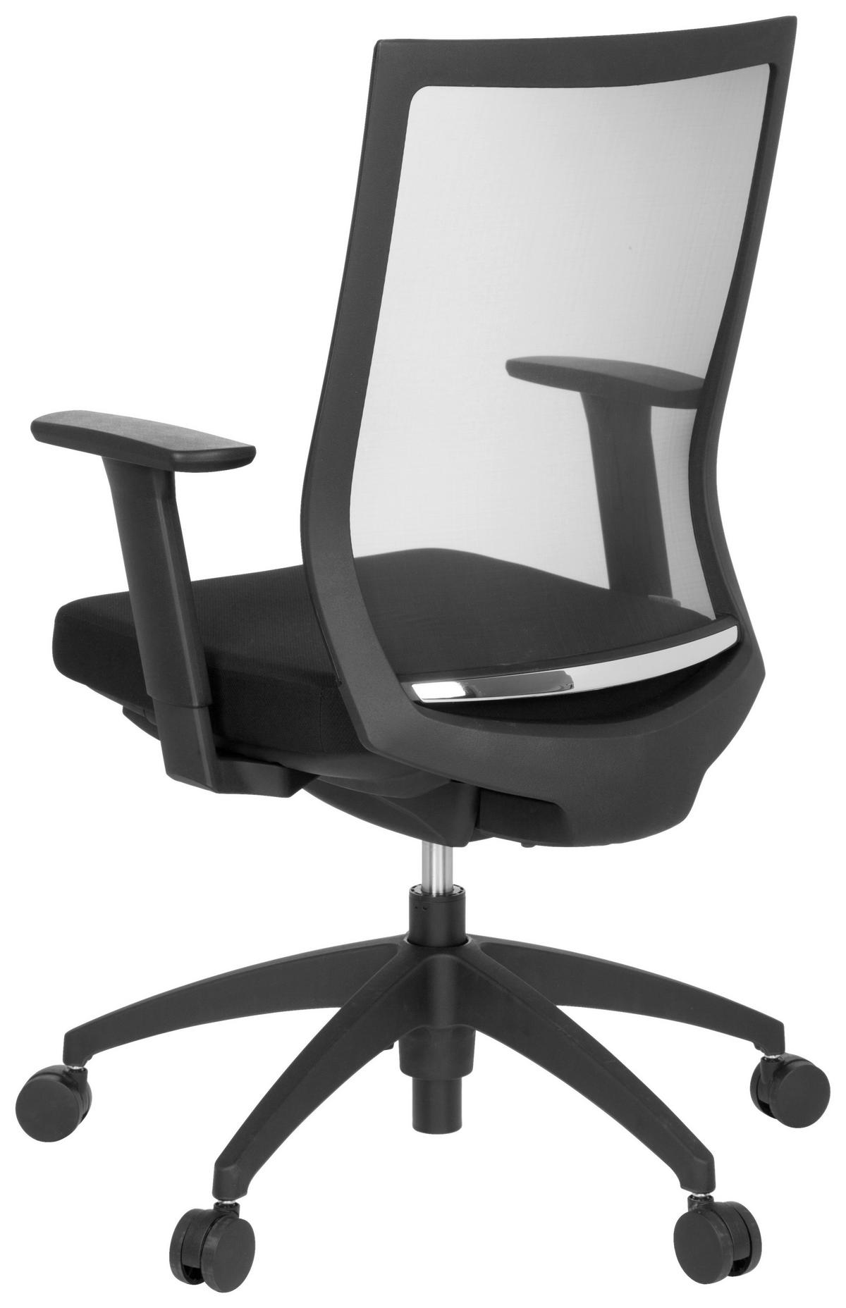 Pisarniški Stol Aspen, Črna - barve kroma/črna, Moderno, umetna masa/tekstil (63/106/55cm) - MID.YOU