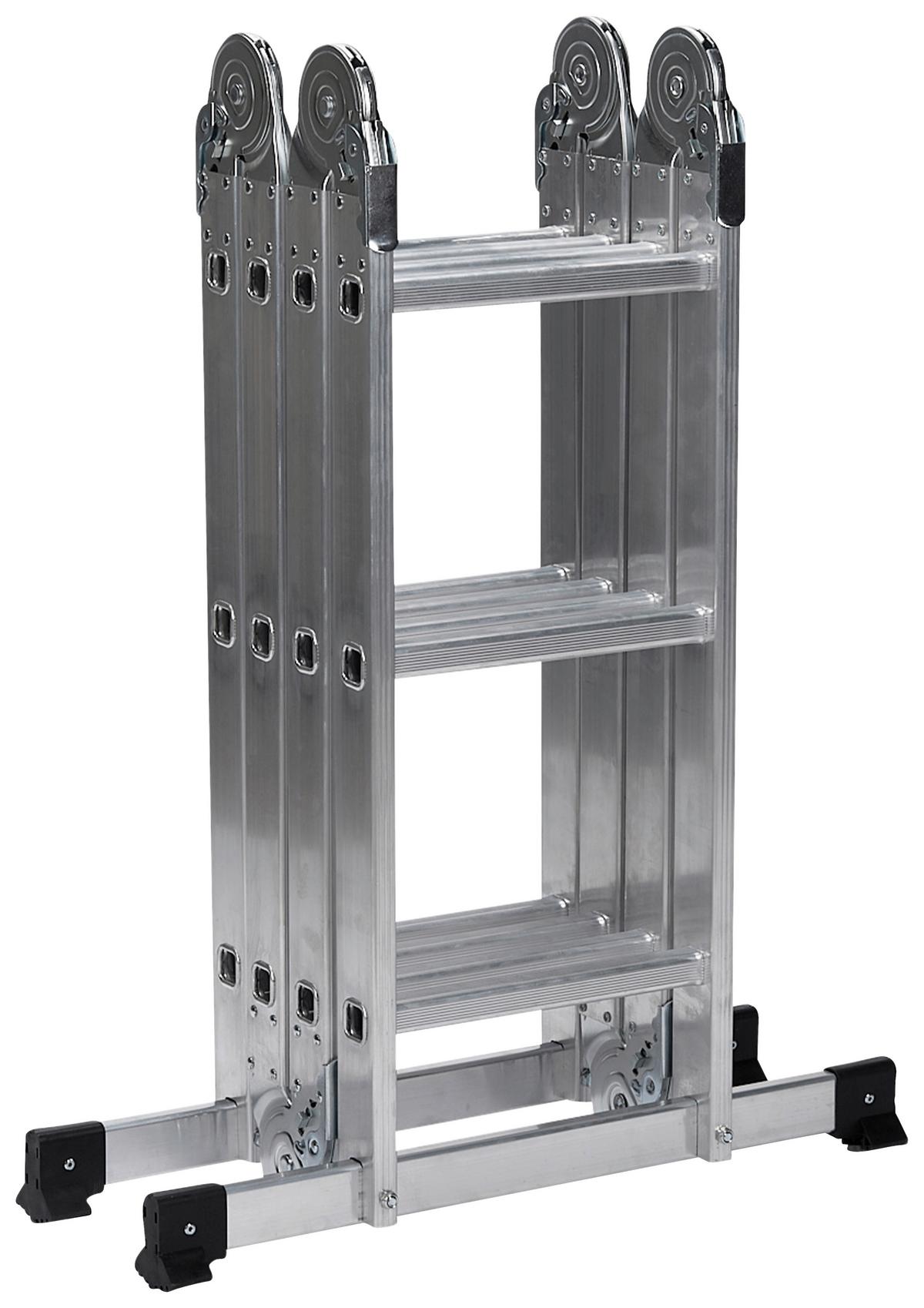 Lestev Solid W3, Aluminij - barve srebrnega hrasta, Basics, kovina (70/94/25cm) - MID.YOU