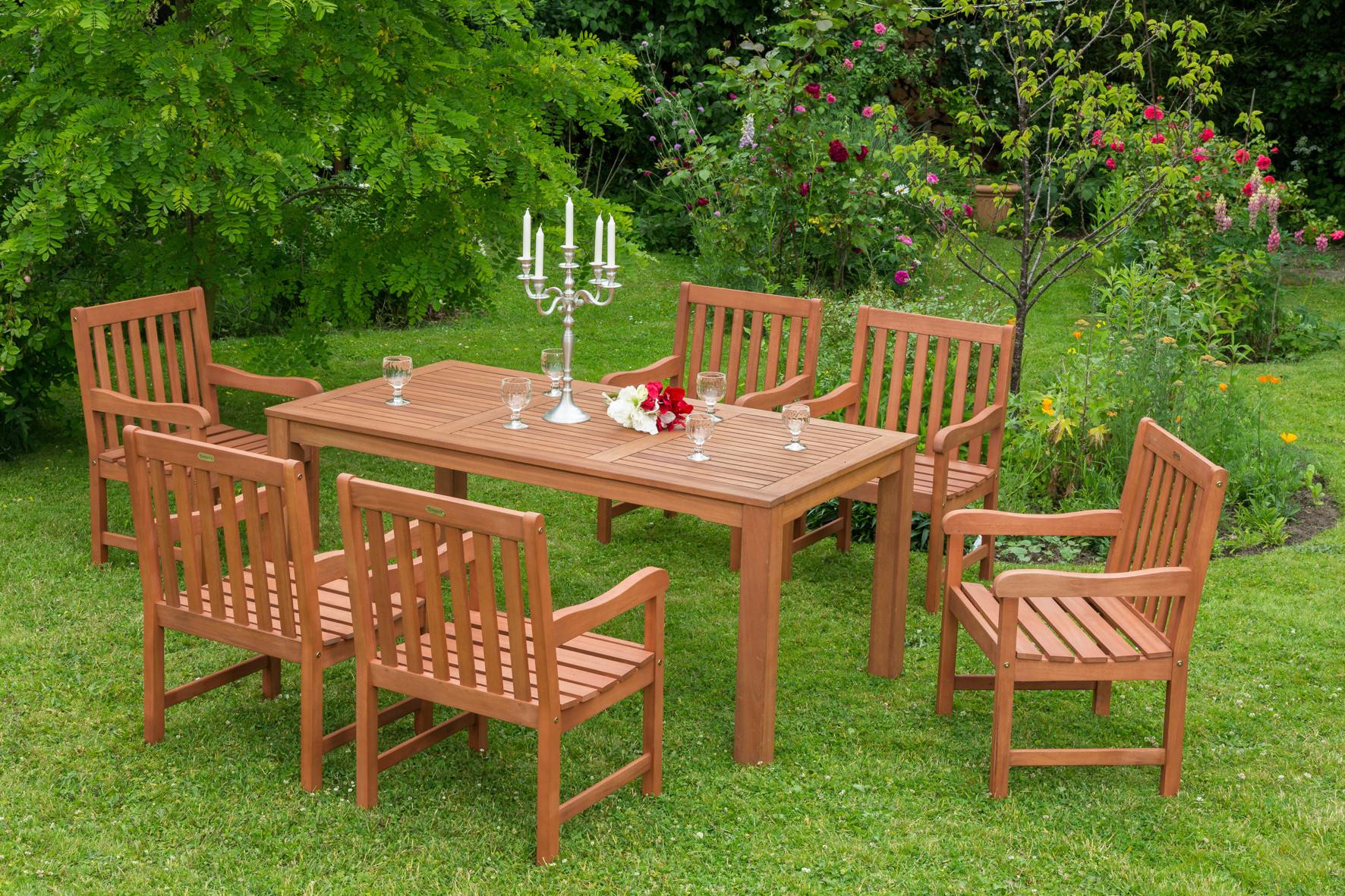 Gartensessel "Santos" aus Eukalyptus, natur - Naturfarben, Basics, Holz (57/89/58cm) - Gardenson