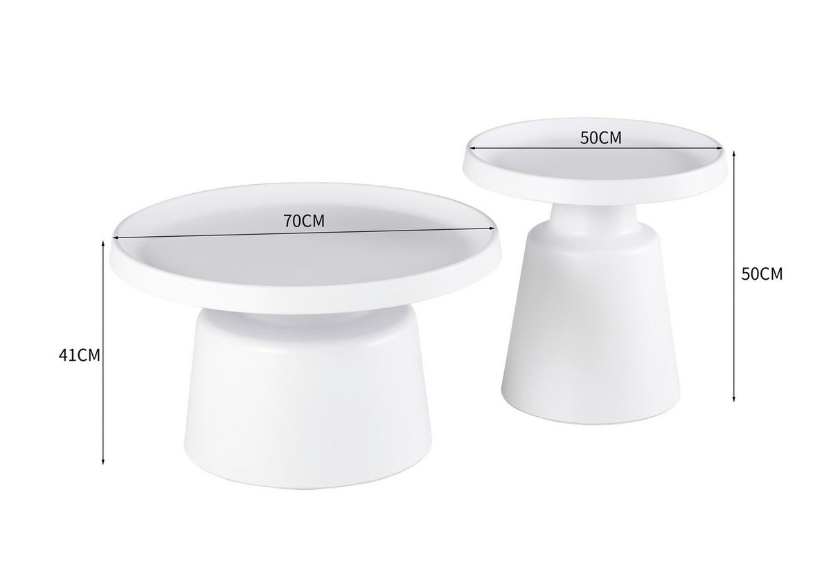 Stolić Camden - bijela, Lifestyle, metal (70/50/70/50/41/50cm) - Modern Living