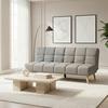 BÄDDSOFFA ALVA - mörkgrå/naturfärgad, Modern, trä/textil (185/80/88cm) - Bessagi Home