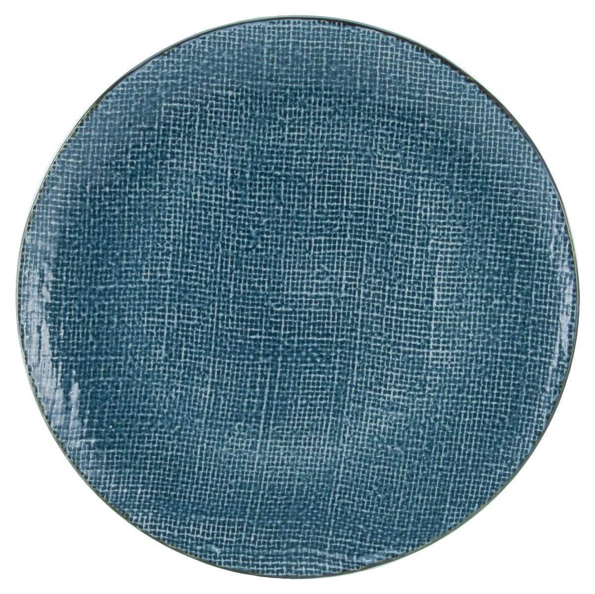 Desszertes Tányér Canvas - kék, kerámia (22/22/3cm) - Premium Living