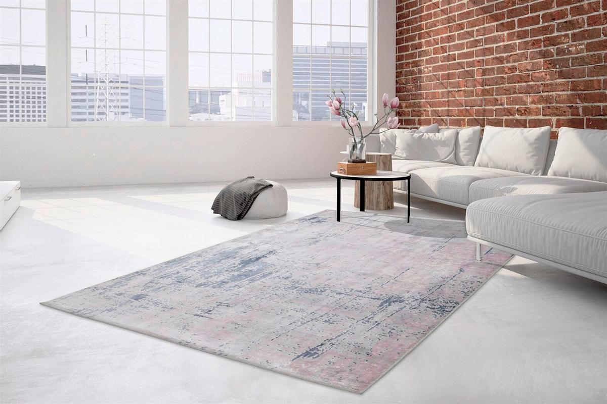 Vintage-teppich Ocean 400 Rosa / Blau 170x240 - Blau/Rosa, Basics, Textil (170/240cm) - Kayoom