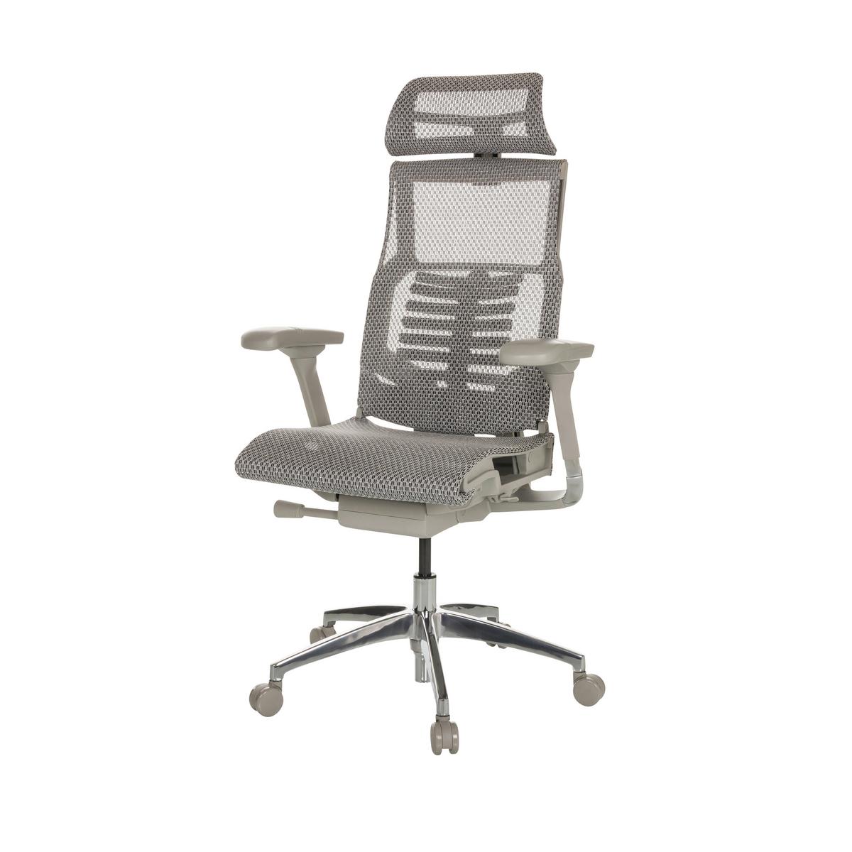 Pisarniški Stol Dynafit Ii G, Svetlo Siva - barve aluminija/svetlo siva, Basics, kovina/umetna masa (67/119-135/60cm) - MID.YOU