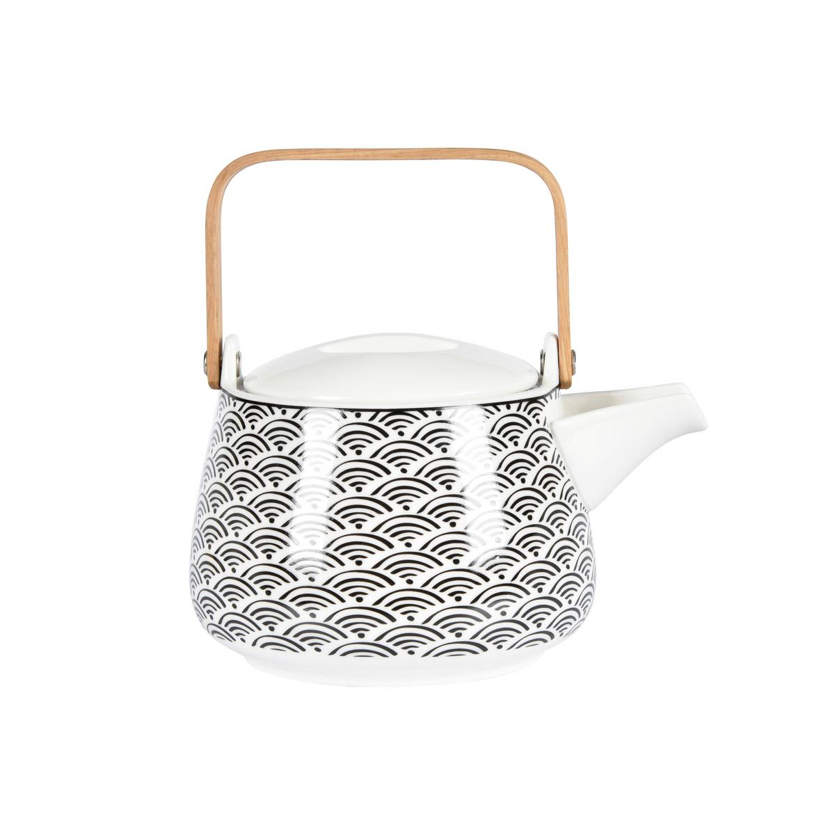 Teáskanna Shiva - fekete/fehér, Lifestyle, kerámia (18/13,5/11cm) - Premium Living