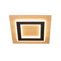 LAMPA SUFITOWA LED WOODSTOCK *SBN* - kolor naturalny/czarny, Natur, materiał drewnopochodny/metal (32/32cm) - Novel