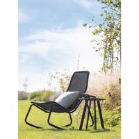 Schaukelstuhl Tom Schwarz - Schwarz, Design, Textil/Metall (51/97/95cm) - Gardenson