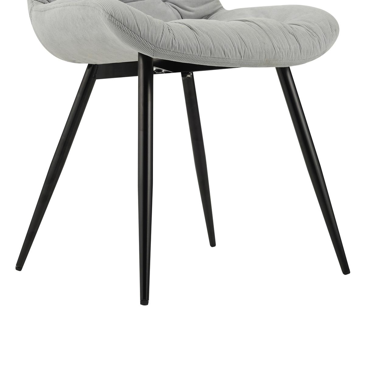 KRZESŁO CLAUDIO - jasnoszary, Design, metal/tkanina (54/85/63cm) - Carryhome