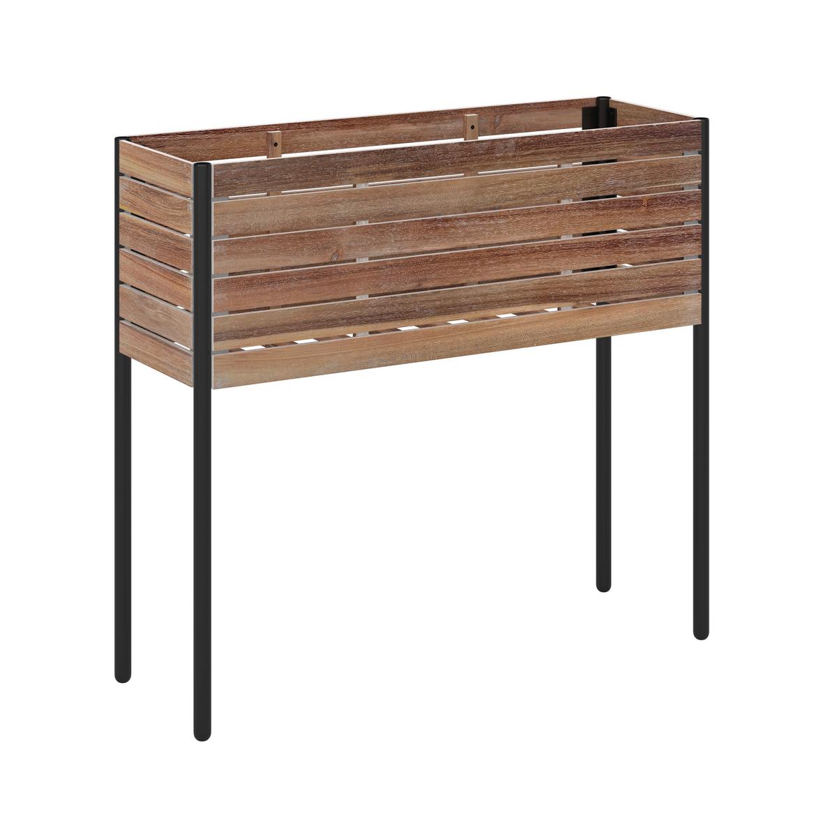 Magaságyás Christo 3 - akáciaszínű/fekete, Natur, műanyag/fa (81,5/75/28cm) - Mömax