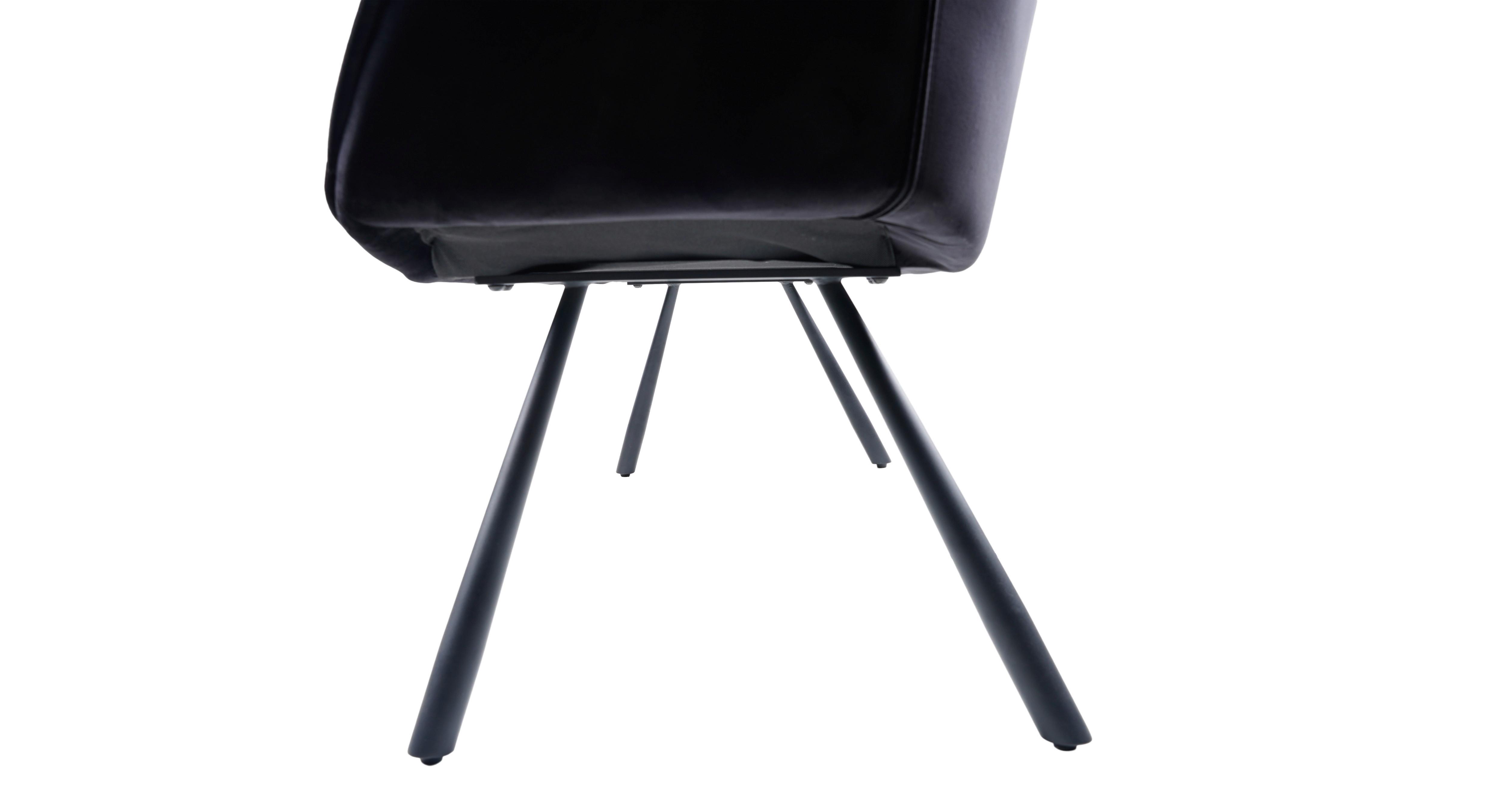 SITTBÄNK EILEEN - svart, Modern, metall/textil (171/88/65cm) - Mömax