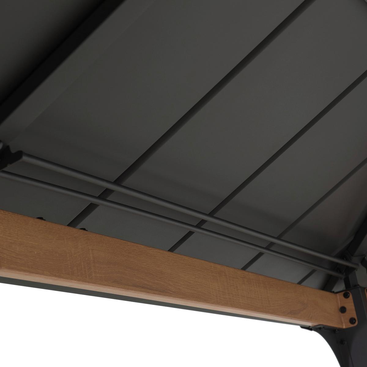 Pavillon Gazebo Pasu Anthrazit - Anthrazit, Basics, Metall (300/295/300cm) - Modante