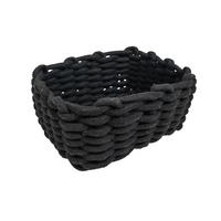 Korb Larry Schwarz - Schwarz, KONVENTIONELL, Kunststoff/Textil (19/12/14cm) - Mömax