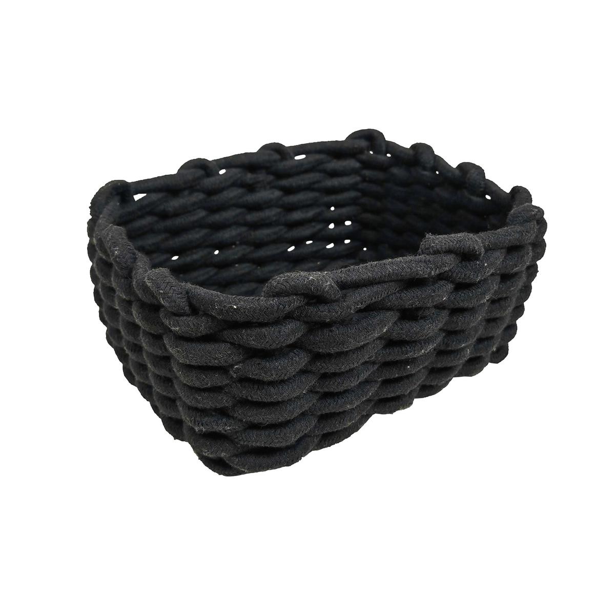 Korb Larry Schwarz - Schwarz, KONVENTIONELL, Kunststoff/Textil (19/12/14cm) - Mömax