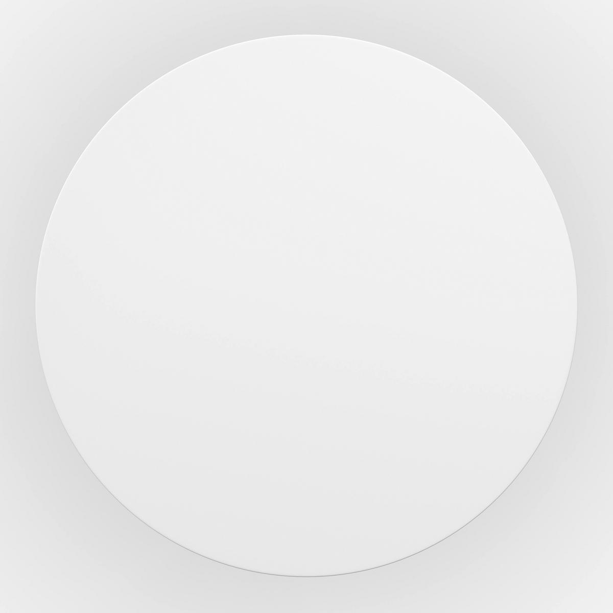 Esstisch John Weiß MDF Ø ca. 100 cm - Eichefarben/Weiß, MODERN, Holzwerkstoff/Metall (100/75cm) - Bessagi Home