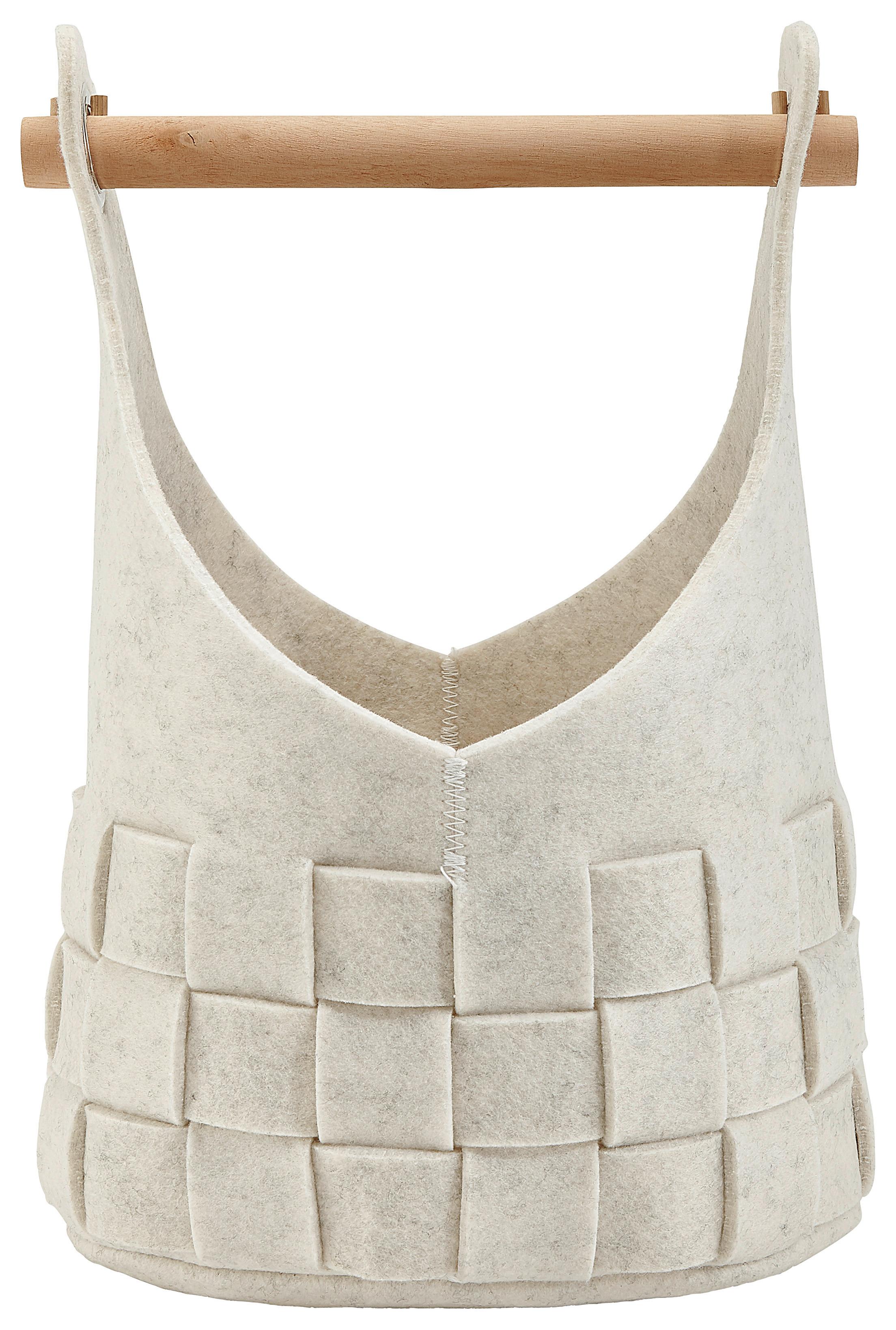 Korb Cui in Beige Höhe ca. 39 cm - Beige, MODERN, Textil (25/18/39cm) - Bessagi Home