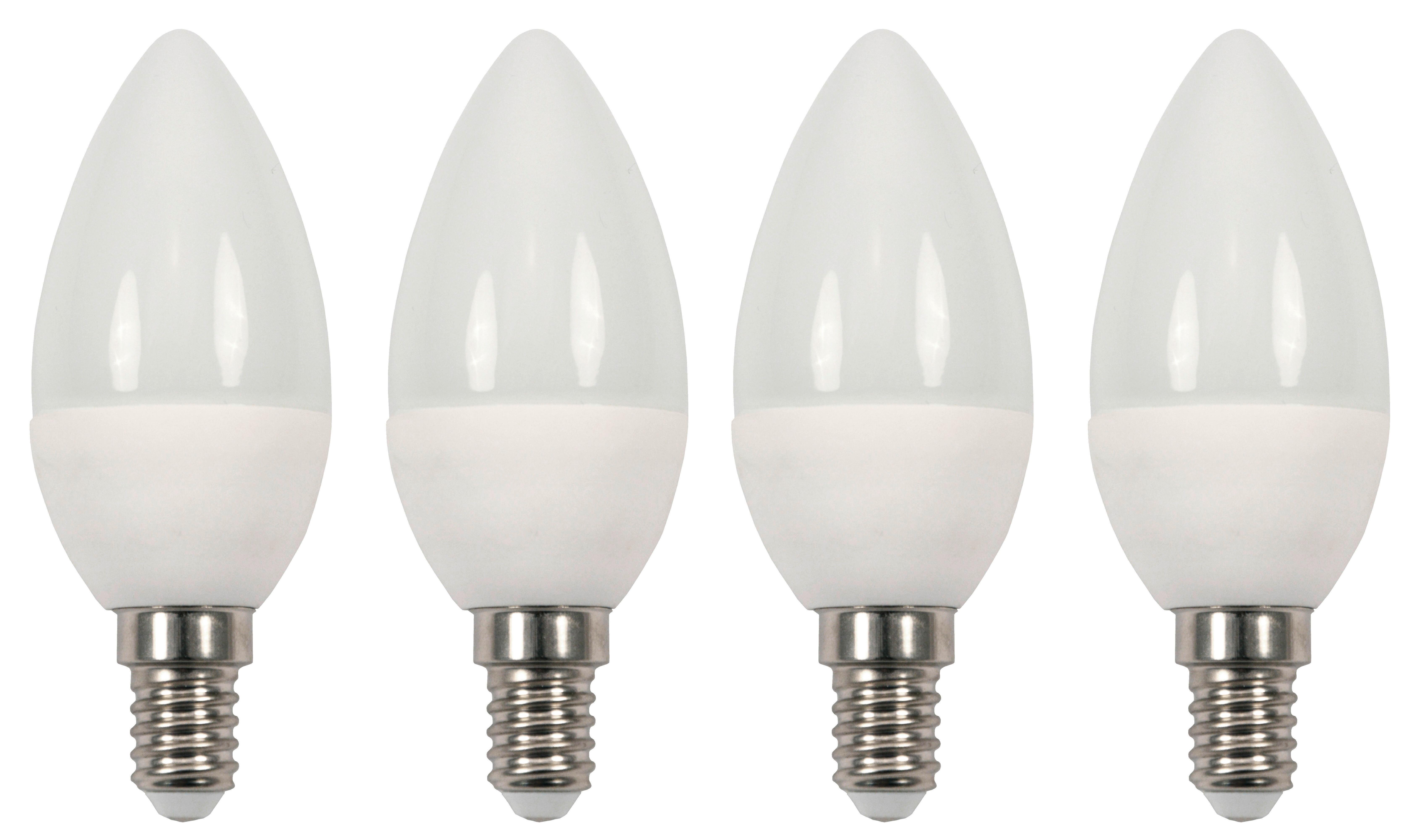 LED-Leuchtmittel Multi max. 5,5 Watt, 4 Stück - Weiss, Kunststoff - Modern Living