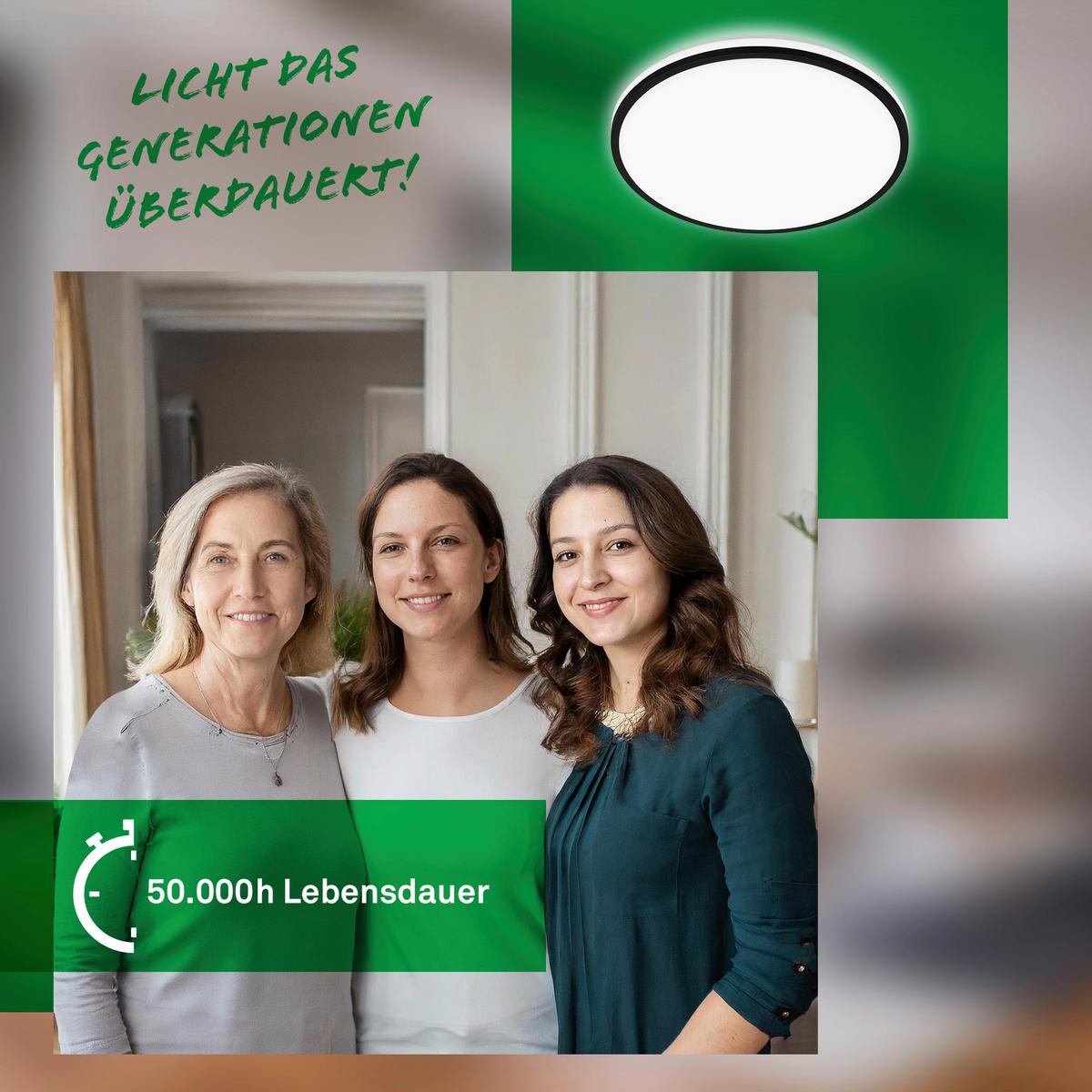 LAMPA SUFITOWA LED 3836015 PULAP A - czarny, Basics, tworzywo sztuczne (33/6cm)