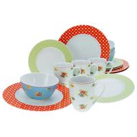 Kombiservice Multicolor, 16-teilig - Blau/Gelb, Keramik (32/31,5/33cm) - Creatable