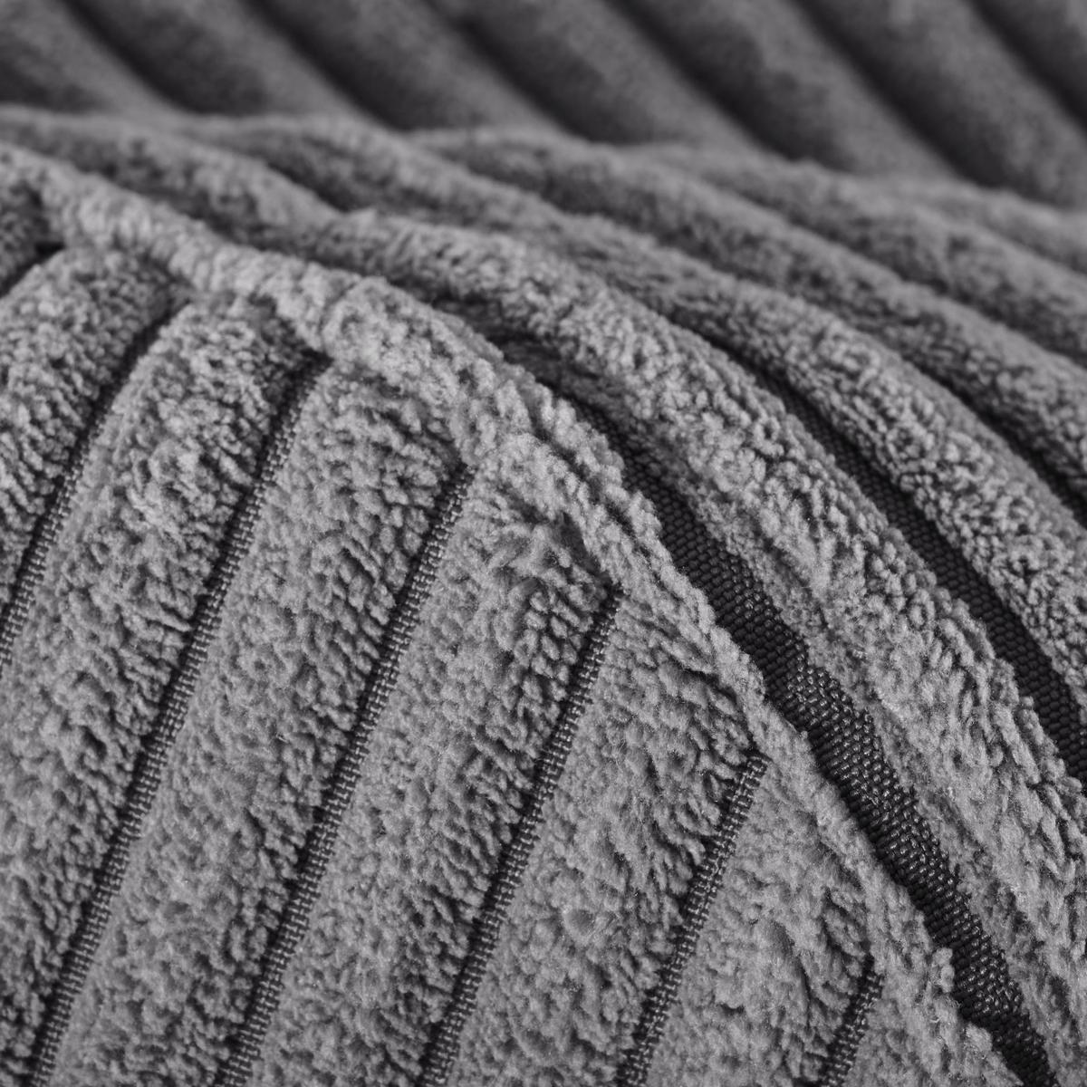 Sitzsack Cord mit Zip ca. 80x85x80 cm Anthrazit - Anthrazit, Trend, Textil (80/85/80cm) - Livetastic