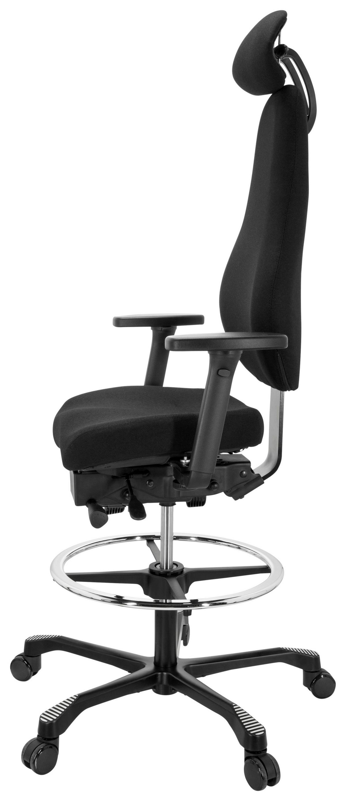 Pisarniški Stol Resistio Work, Črna - črna, Basics, kovina/umetna masa (70/126/54cm) - MID.YOU