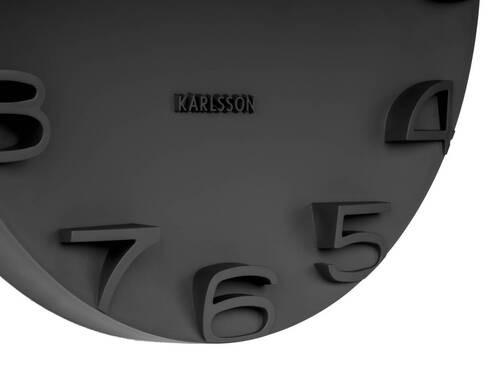 ZEGAR ŚCIENNY KA5311BK - czarny, Basics, tworzywo sztuczne (42/42/5cm) - Karlsson