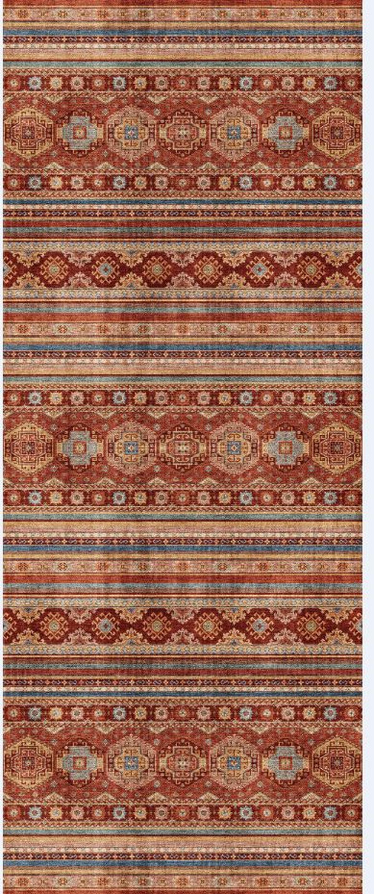 Tkana Preproga Israel 2 - terakota, tekstil (80/200cm) - Mömax