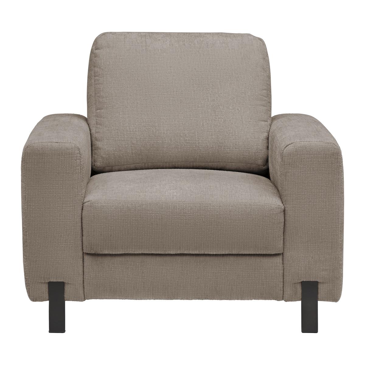 Sessel Piega Hellgrau - Hellgrau/Schwarz, MODERN, Textil/Metall (99/66-87/96cm) - Mömax