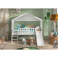Hausbett Weiß ca. 90x200 cm - Weiß, Natur, Holz (90/200cm) - Vipack