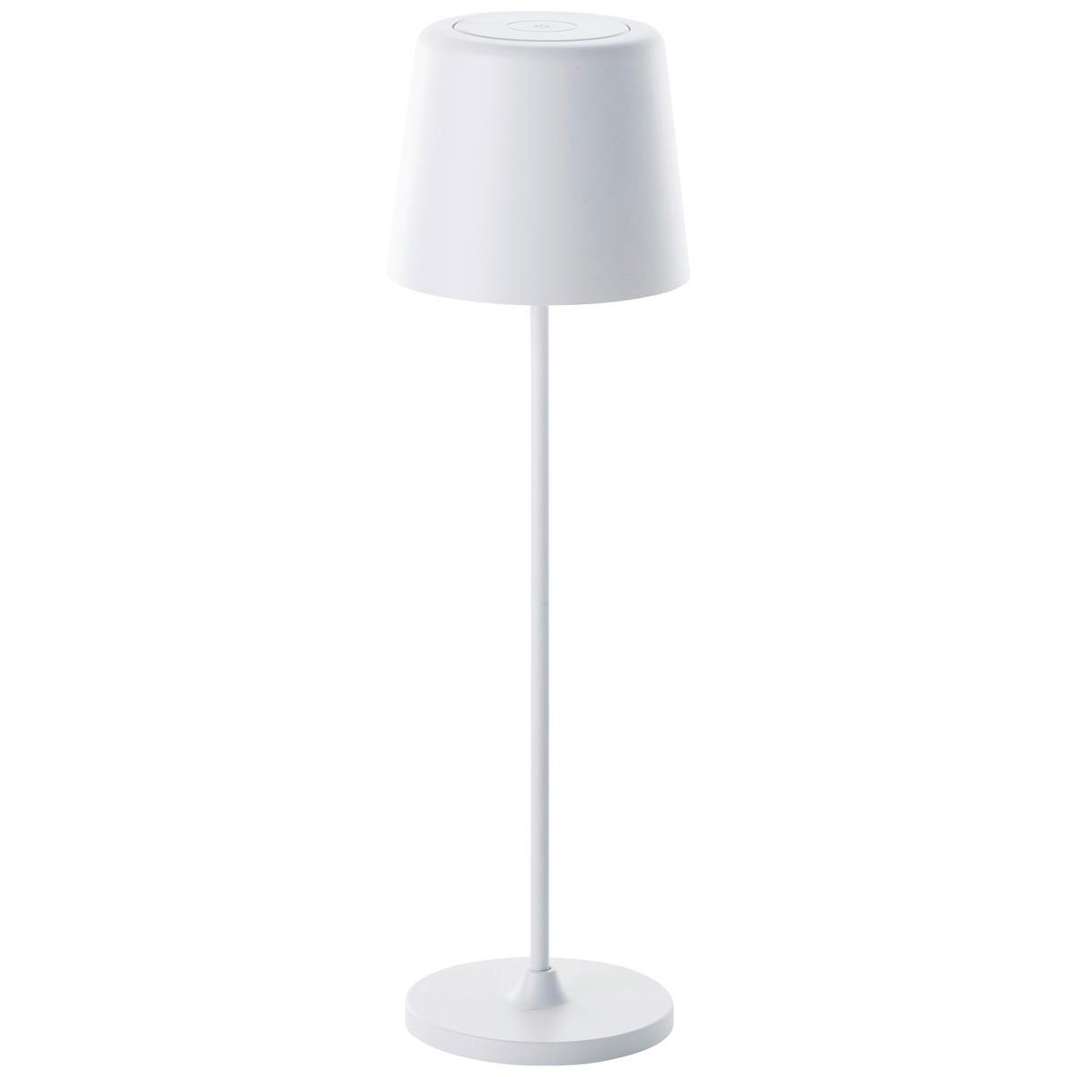Akku-Tischleuchte Kaami Weiß max. 2 Watt - Weiß, Design, Kunststoff/Metall (10/37cm) - Brilliant