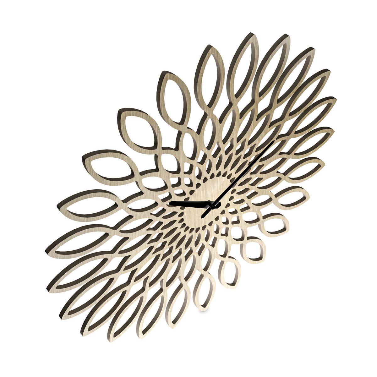 ZEGAR ŚCIENNY 19629 - kolor naturalny, Basics, drewno (60cm)