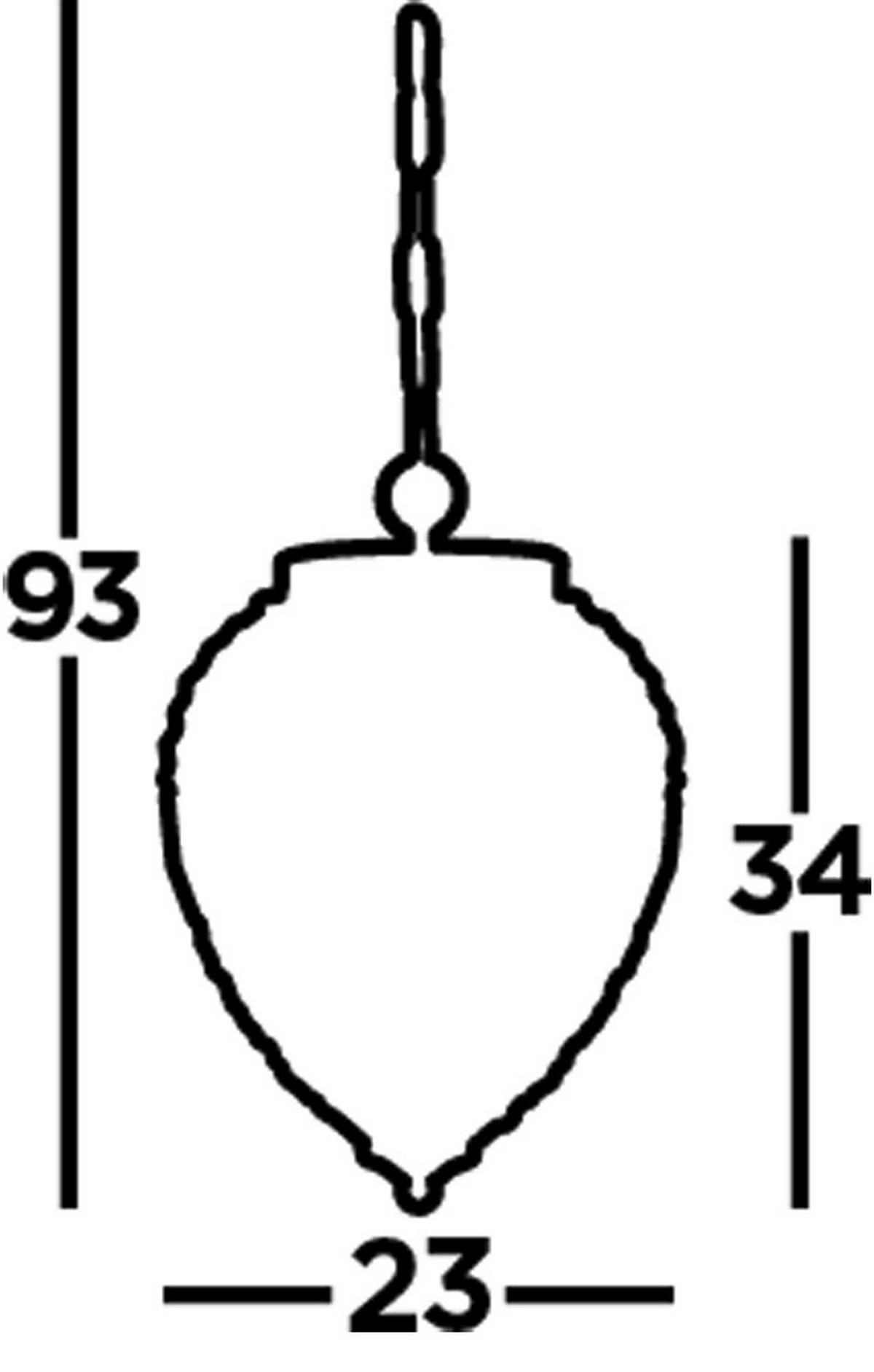 Függőlámpa 3991ab - sárgarézszínű, Design, üveg/fém (23/34-93cm)