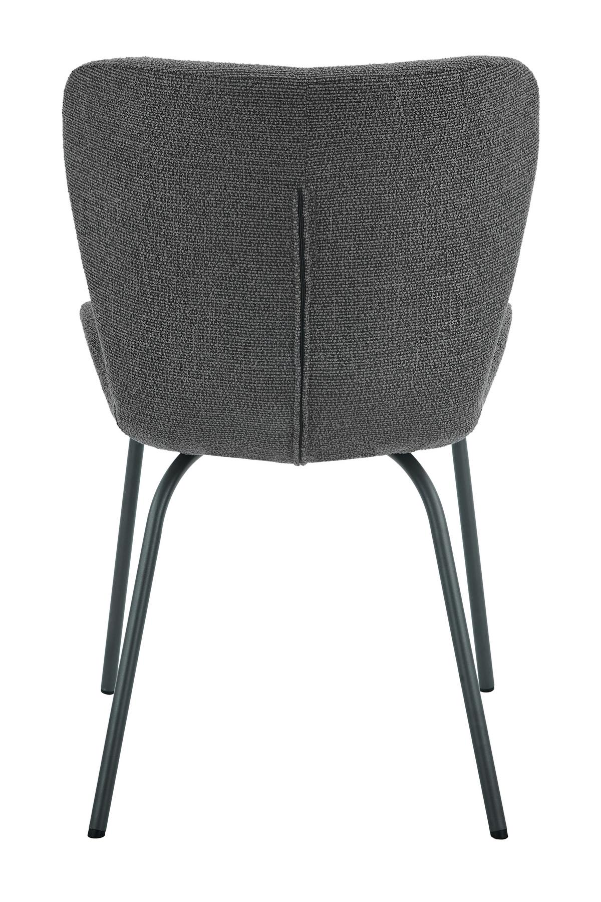 STUHL-SET LAGOS S 2ER-SET - Anthrazit/Grau, MODERN, Textil/Metall (50/83,5/60cm) - MID.YOU